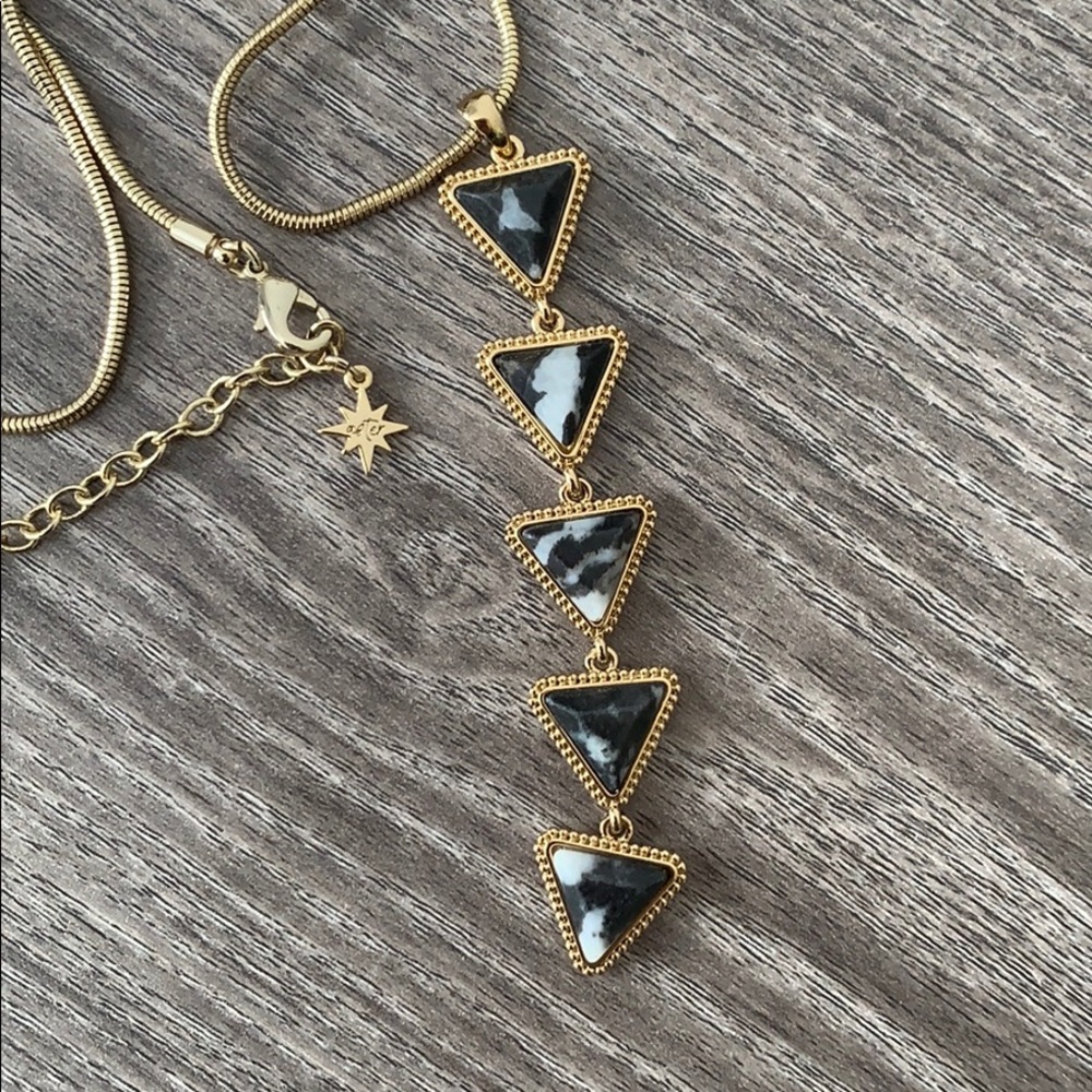 Acacia Pendant Necklace in Dalmatian Jasper